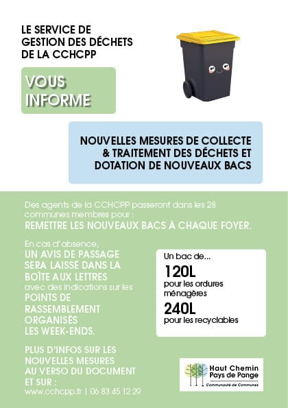 Dotation de nouveaux bacs ordures ménagères et recyclables